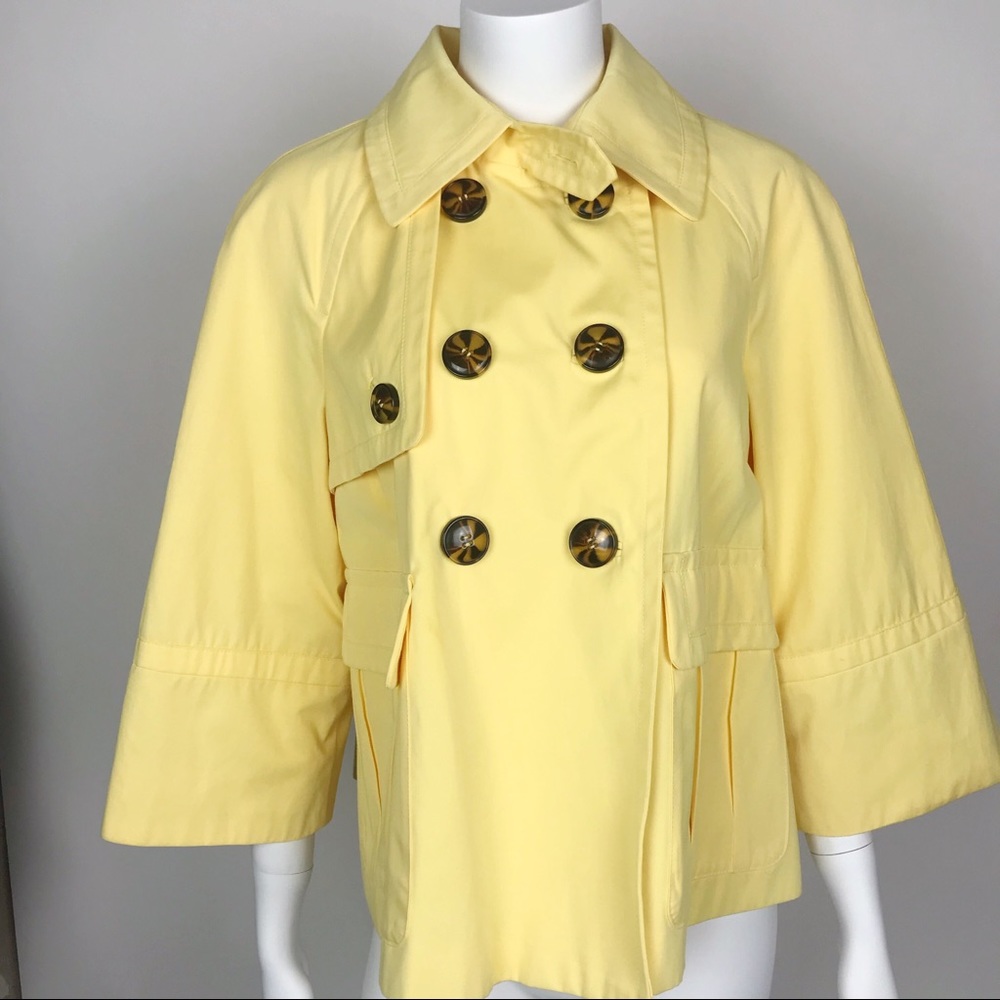Style and Co. Yellow Spring Rain Coat Jacket